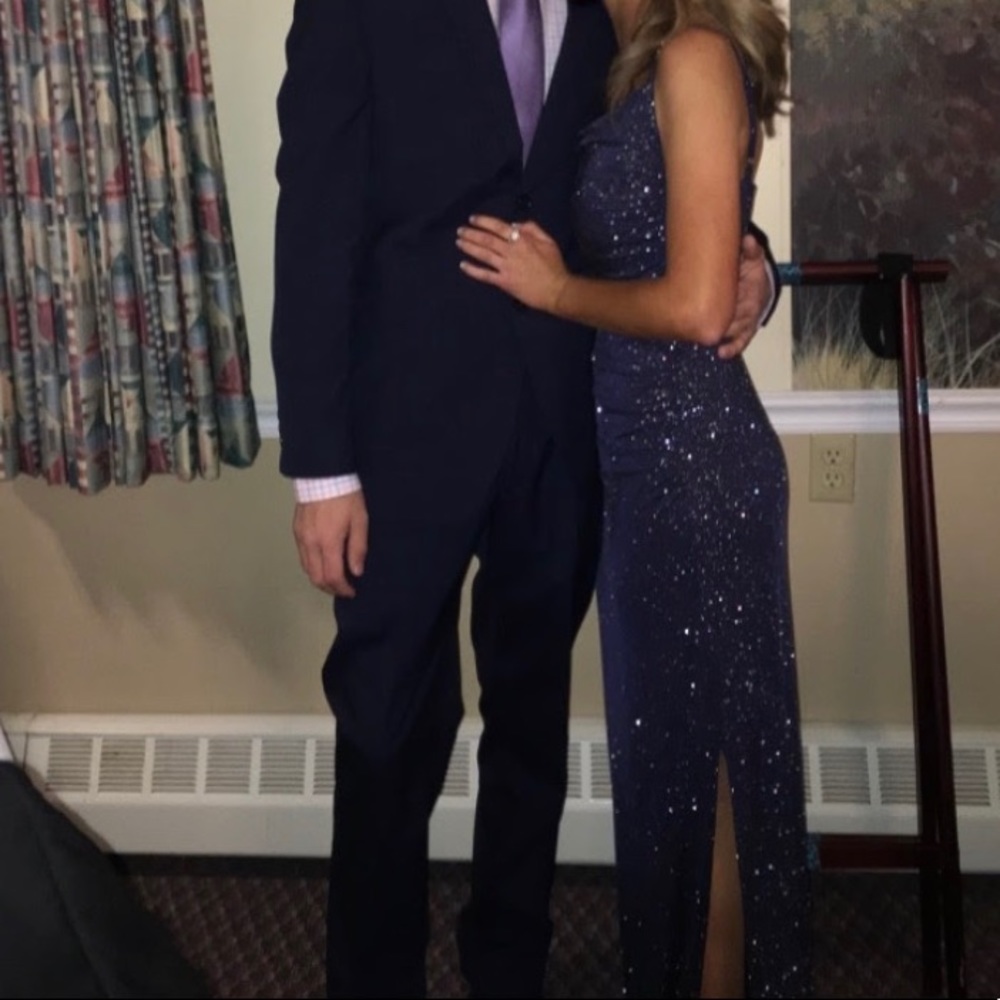 Navy blue sparkly gown